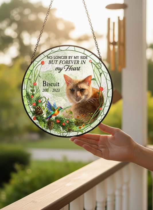 Personalised Stained Glass Suncatcher – Pet Memorial