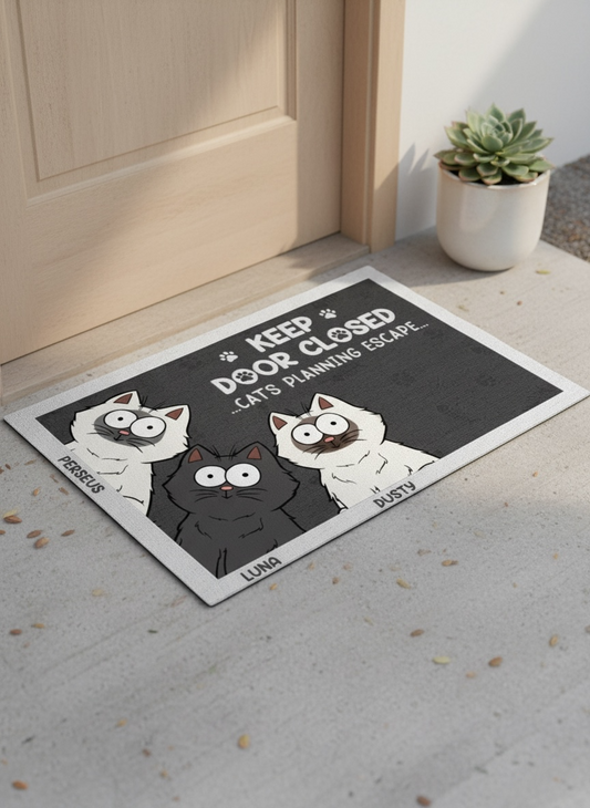 Personalised Pet Doormat – Keep Door Closed