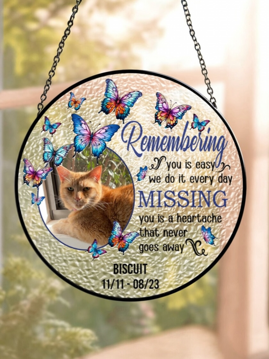 Personalised Stained Glass Suncatcher – Remembering You