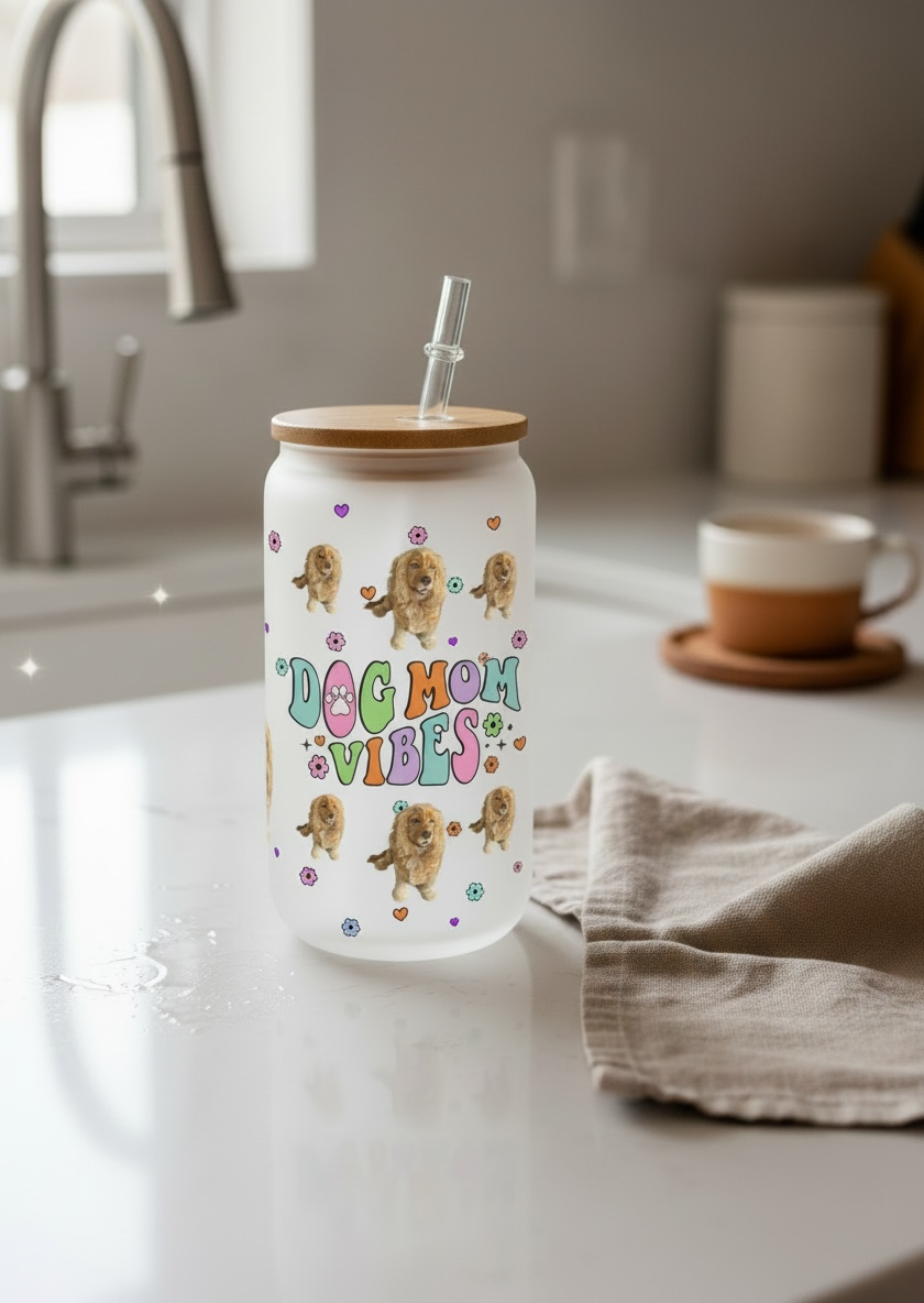 Personalised Tumbler – Dog Mom Vibes
