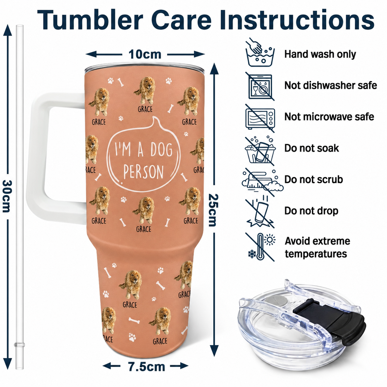 Personalised Tumbler – I'm A Dog Person