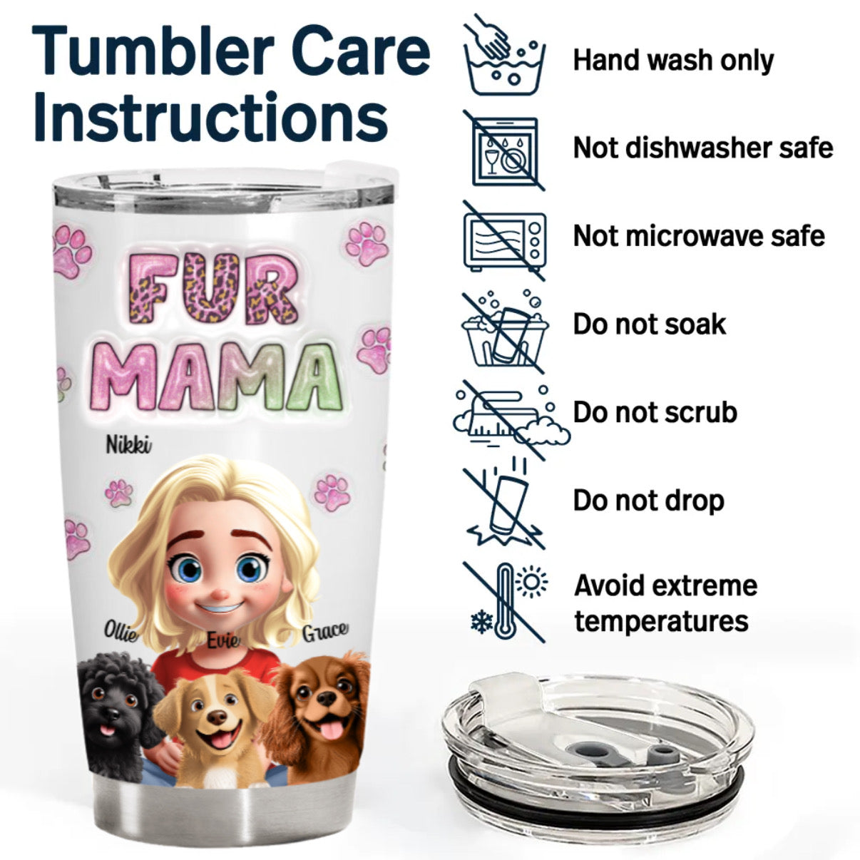 Personalised Tumbler – Dog Mom