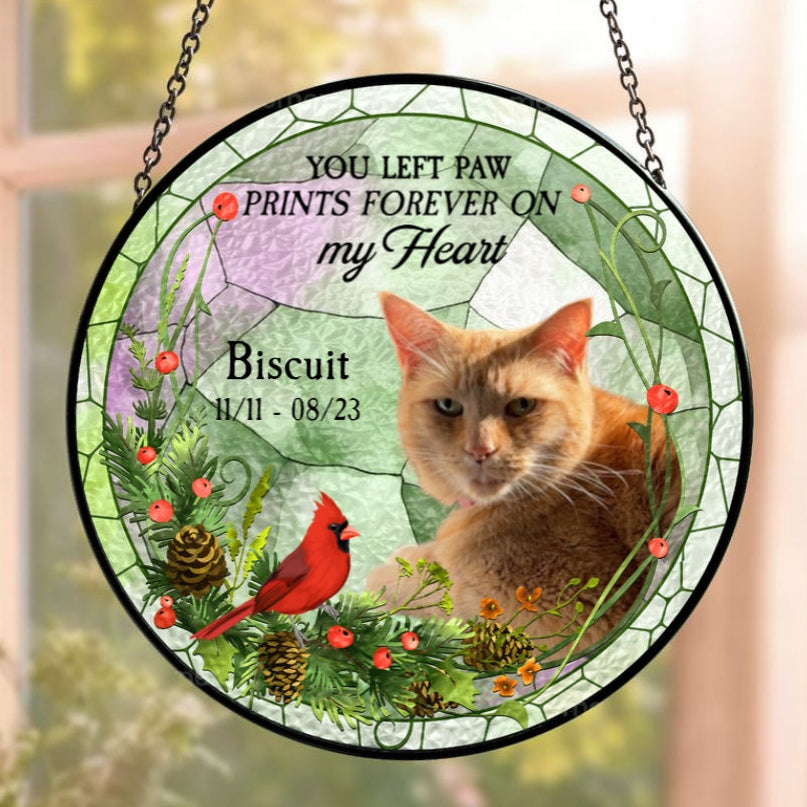 Personalised Stained Glass Suncatcher – Pet Memorial