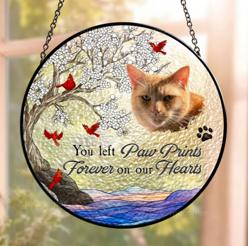 Personalised Stained Glass Suncatcher – Pet Remembrance