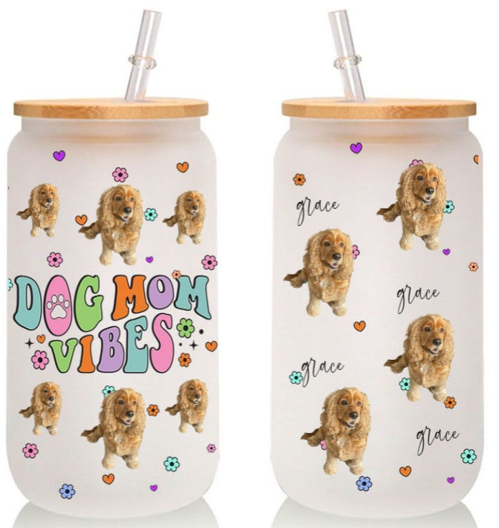 Personalised Tumbler – Dog Mom Vibes