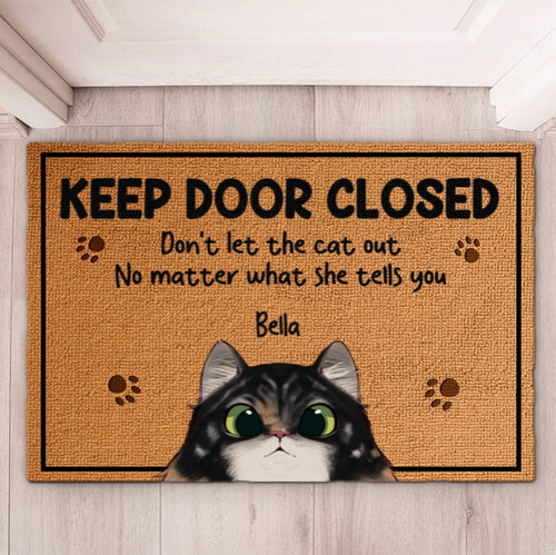 Personalised Pet Doormat – Don't Let the Cat Out